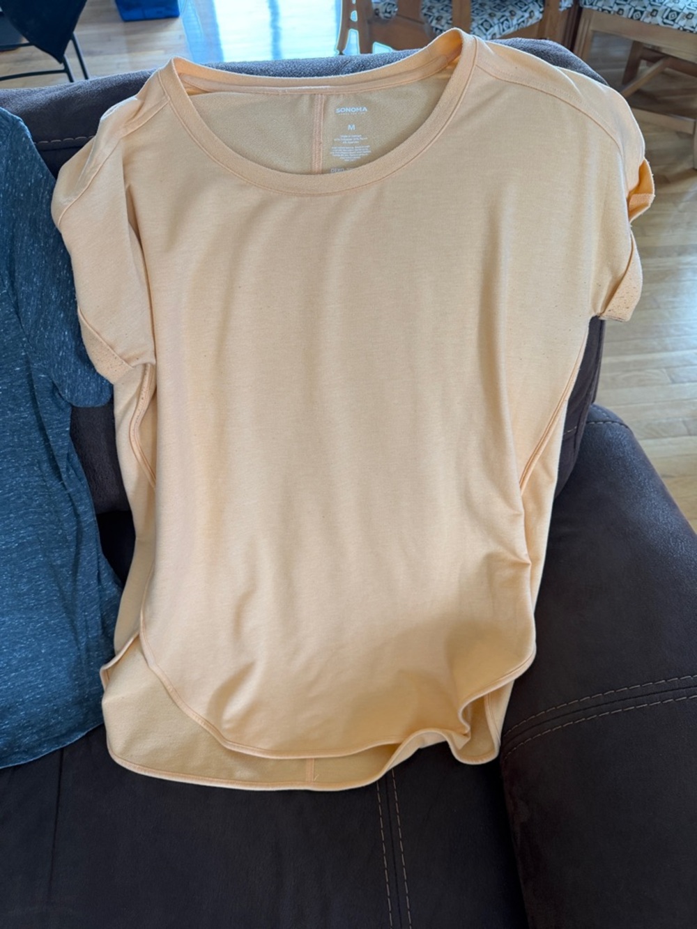 Sonoma Womens Short Sleeve Tees - Gray & Peach - Picture 4 of 5